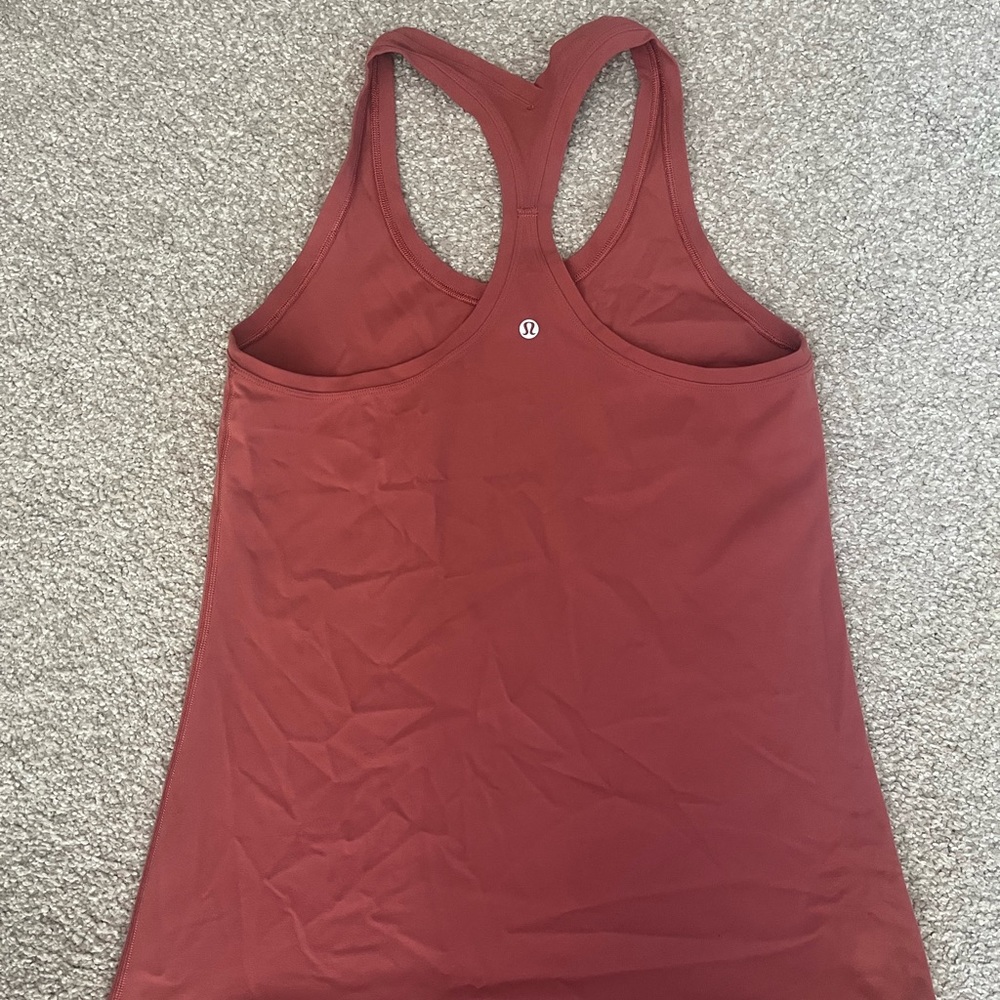 Lululemon racer back tank rust color